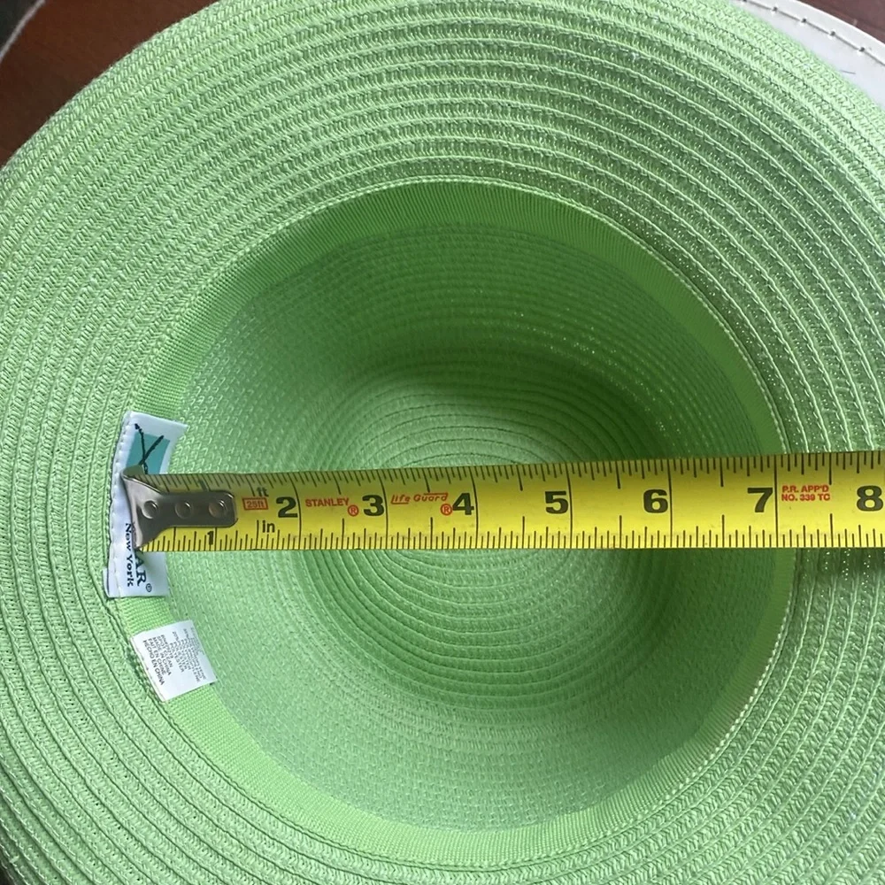 Betmar Light Green Women's Paper Curled Edge Sun Hat